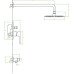 Душ комплект за вграждане 7 части RAILA, хром