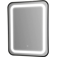 Огледало за баня LED осветление ZI300, 60х80х5 см, черна рамка Огледало за баня LED осветление ZI300, 60х80х5 см, черна рамка