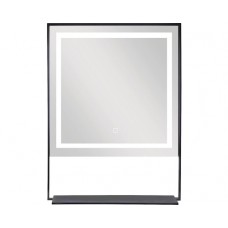 Огледало за баня LED осветление "ZI310", 60х60х5 см, черна рамка