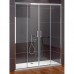 Параван за баня "Bella W2", 150-200x195 см., прозрачно стъкло, хром