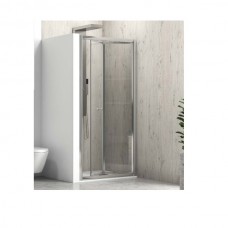 Параван за баня "M4S", сгъваема врата, прозрачно стъкло, хром