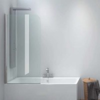 Параван за вана “IRO Cristalo“, прозрачно стъкло, 85-100х140см, хром