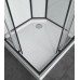 Хидромасажна квадратна душ кабина "EPIC 2", черни профили, без таван
