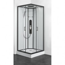 Хидромасажна душ кабина "SKY 2", черен-мат, 90х90х225 см.