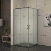 Квадратна душ кабина прозрачно стъкло "EASY ASSEMBLE", хром