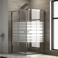 Душ кабина NEW FLORA 100 Serigrafato, 70-140х70-140х180 см, рисувано стъкло, хром Душ кабина NEW FLORA 100 Serigrafato, 70-140х70-140х180 см, рисувано стъкло, хром