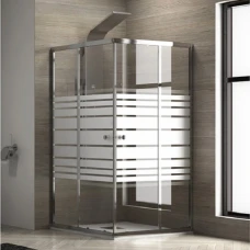  Душ кабина NEW FLORA 100 Serigrafato, 70-140х70-140х180 см, рисувано стъкло, хром