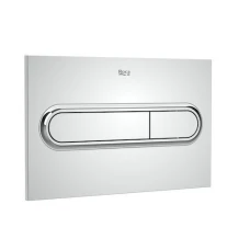 Бутон за вградено казанче, ROCA In wall PL1 DUAL, хром