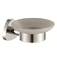 Стъклена сапунерка НОА, хром