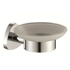 Стъклена сапунерка НОА, хром