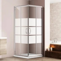 Квадратна душ кабина 90х90 см, рисувано стъкло, хром Квадратна душ кабина 90х90 см, рисувано стъкло, хром