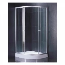 Овална душ кабина с подушово корито, 90х90см, хром