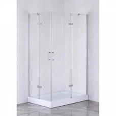 Душ кабина с две отваряеми врати, 120х80х190 см, хром