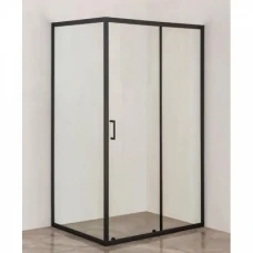 Правоъгълна душ кабина, 120х80 см, черен