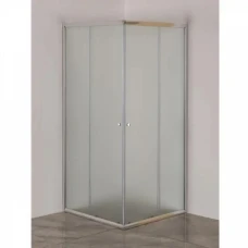 Квадратна душ кабина, 90х90 см, мат стъкло, хром