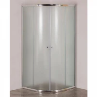 Овална душ кабина, 90х90см, мат стъкло, хром