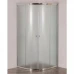 Овална душ кабина 90х90 см, с включен праг, мат стъкло, хром