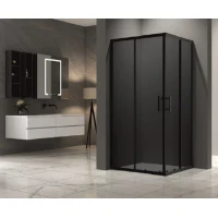 Квадратна душ кабина NANO, в черно