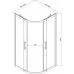 Душ кабина, 95-105х95-105х190см, хром