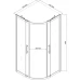 Овална душ кабина регулеруема, бял
