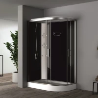 Хидромасажна душ кабина ЛИНДА, лява-дясна, 80х120х215 см, хром