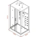 Хидромасажна душ кабина ВИЛИЯ, 80х120х215 см