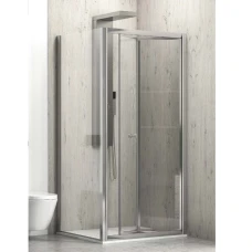 Душ кабина със сгъваема врата DIMENSITY, прозрачно, хром