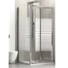 Душ кабина със сгъваема врата DIMENSITY, рисувано, хром