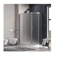 Душ кабина FLORA 650, асиметрична, 80-90х100-120х190 см, матирано стъкло, хром Душ кабина FLORA 650, асиметрична, 80-90х100-120х190 см, матирано стъкло, хром