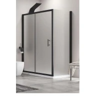 Правоъгълна душ кабина FLORA 500 & S-10, 70-90х100-150х190 см, матирано стъкло, черен Правоъгълна душ кабина FLORA 500 & S-10, 70-90х100-150х190 см, матирано стъкло, черен