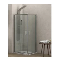  Душ кабина NEW FLORA 100, прозрачно стъкло, хром