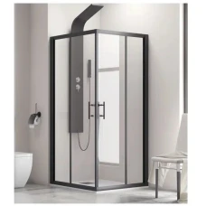 Половинка от душ кабина NEW FLORA 100 Nero, черно