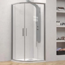 Овална душ кабина EFE 200 Argento, 80-90х80-90х190 см, прозрачно стъкло, хром