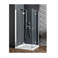 Сгъваема врата за душ кабина DIO, прозрачно стъкло, хром Сгъваема врата за душ кабина DIO, прозрачно стъкло, хром
