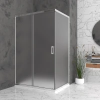 Правоъгълна душ кабина BELLA R, 70-120х110-150х195 см, матирано стъкло, хром