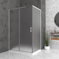 Правоъгълна душ кабина BELLA R, 70-120х110-150х195 см, матирано стъкло, хром
