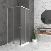 Врата и стационарно стъкло за душ кабина BELLA S, мат стъкло, хром Врата и стационарно стъкло за душ кабина BELLA S, мат стъкло, хром