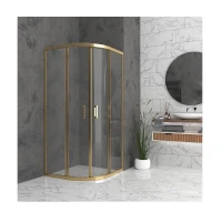 Овална душ кабина BELLA O, прозрачно стъкло, злато Овална душ кабина BELLA O, прозрачно стъкло, злато
