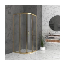 Овална душ кабина BELLA O, прозрачно стъкло, злато