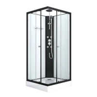 Затворена душ кабина STIL 2, без таван, в черно, 90x90x225