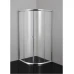 Душ кабина в комплект с душ корито, овал, 80х80х200 см, хром