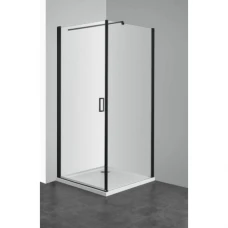 Душ кабина с отваряема врата ELITE Black, 80-90х80-90х195 см