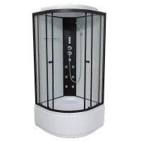 Хидромасажна душ кабина Future Black, с високо корито