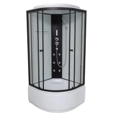 Хидромасажна душ кабина Future Black, с високо корито