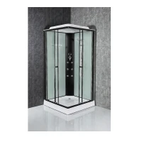 Хидромасажна душ кабина MONO BLACK, 100х100х215 см, черен мат