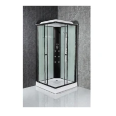 Хидромасажна душ кабина MONO BLACK, 100х100х215 см, черен мат