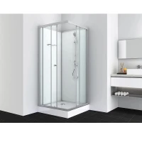 Затворена душ кабина FORTE, без таван, хром