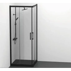 Врата и стационарно стъкло за душ кабина "Connect" 2, черен