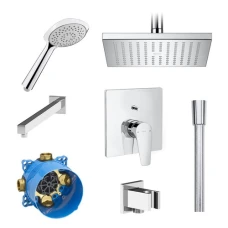 Душ комплект за вграждане 7 части ATLAS, хром