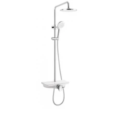 Душ колона с полица SANO DUSH, в бяло-черно